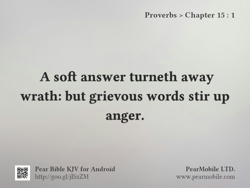 Proverbs, Chapter 15:1
